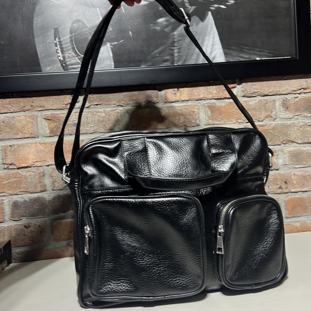 Business / messenger faux leather bag